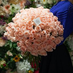 Букет из 101 розовой розы (Эквадор) 70 см Engagement