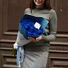 Букет из 15 синих роз (Эквадор) 60 см